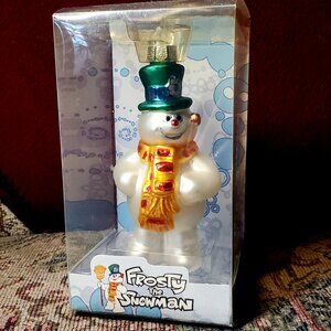 Frosty the Snowman Christmas Ornament from The Brass Key, glass, 2004